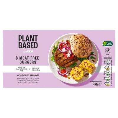 Plant Based 8 Meat-Free Burgers 454g thumbnail 2
