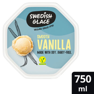 Swedish Glace Dairy Free Smooth Vanilla Vegan Ice Cream Tub