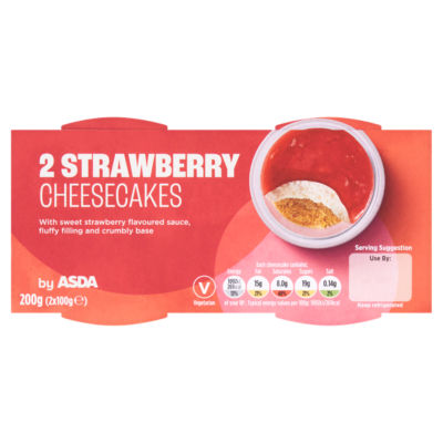 Strawberry Cheesecakes 2 x 100g (200g) thumbnail 2