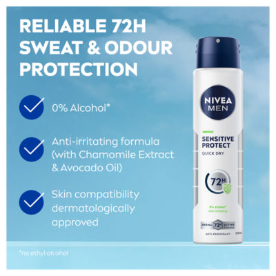 72h Sensitive Protect Anti-perspirant Deodorant Spray 250ml thumbnail 3