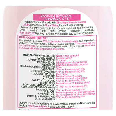 Natural Rose Cleansing Milk Sensitive Skin 200ml thumbnail 3
