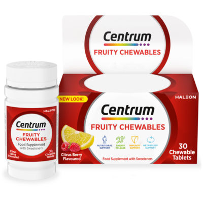 Fruity Chewables Tablets, Chewy Vitamins for Adults, 30s thumbnail 2