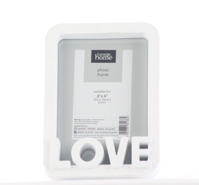 White Plastic Love Frame 6 x 4 Inch thumbnail 2