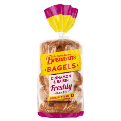 Cinnamon & Raisin Bagels 425g