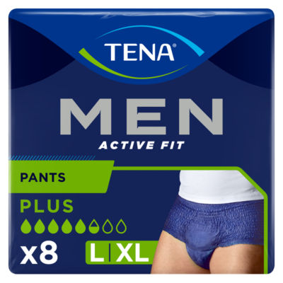 Men Active Fit Pants Plus L/XL | Incontinence Underwear 8 pack thumbnail 2