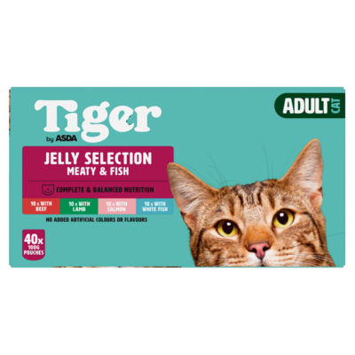 Tiger Jelly Selection Meaty & Fish Adult Cat 40 x 100g (4kg) thumbnail 2