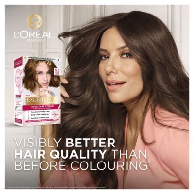 Excellence Créme 5.3 Golden Brown: 100% Grey, nourished shine, for rich vibrant results. thumbnail 3