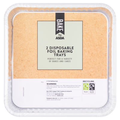 BAKE by  2 Disposable Foil Baking Trays