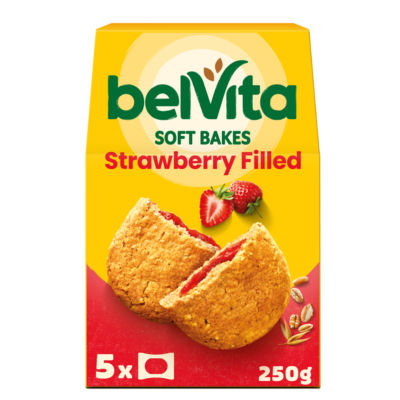 Belvita Soft Bakes Strawberry Filled Cereal Snack Bars Multipack 250g (5 x 50g) thumbnail 2