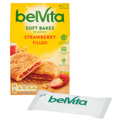 Belvita Soft Bakes Strawberry Filled Cereal Snack Bars Multipack 250g (5 x 50g) thumbnail 3