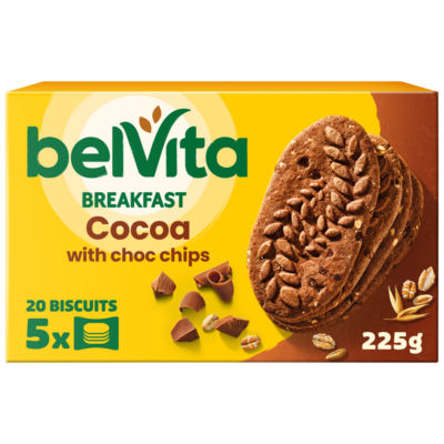 Belvita Chocolate Chip Cereal Biscuit Snack Bars Multipack 225g (5 x 45g) thumbnail 2