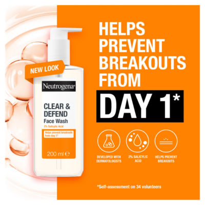 Clear and Defend 2% Salicylic Acid Face Wash 200ml thumbnail 3