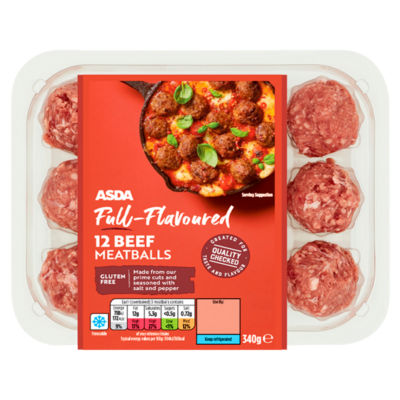 Full-Flavoured 12 Beef Meatballs 340g thumbnail 2