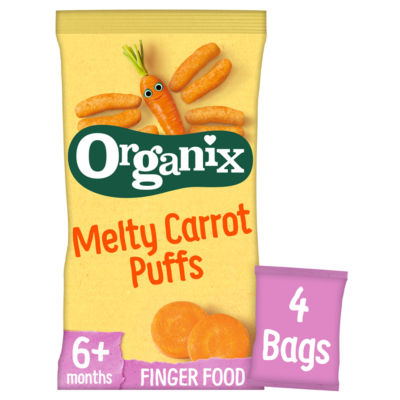 Organix Melty Organic Carrot Baby Puffs Multipack 6 months+