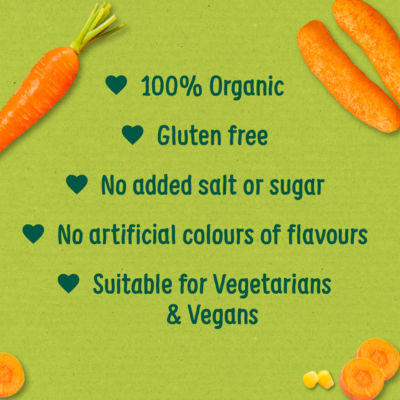 Melty Organic Carrot Baby Snack Puffs Multipack 4x18g 6 months+ thumbnail 4