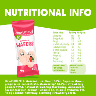 Strawberry Wafers 6+ Months 10 x 4g (40g) thumbnail 4