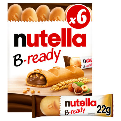 132g - 6 Bars x 22g Wafers filled with Nutella thumbnail 2