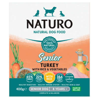 Natural Pet Food Turkey with Rice and Vegetables Senior Dog 8 Years+ 400g thumbnail 2