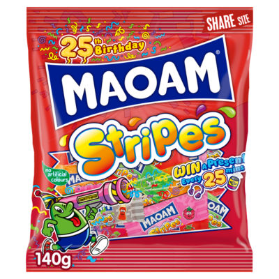 Maoam Stripes Chewy Wrapped Sweets Sharing Bag