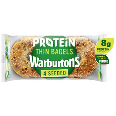4 Seeded Protein Thin Bagels