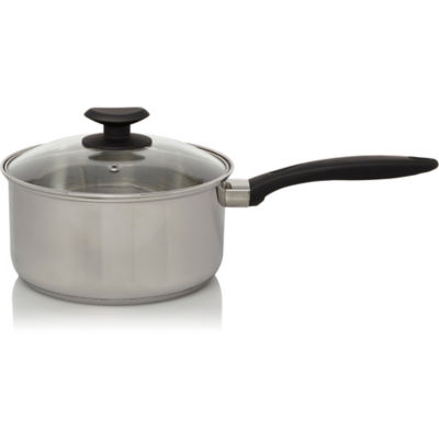 Stainless-steel Saucepan and Glass Lid - 20cm