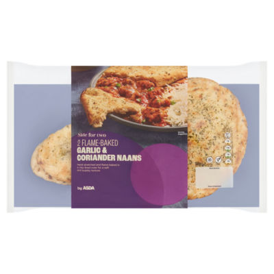 Side for Two 2 Flame - Baked Garlic & Coriander Naans 320g thumbnail 2