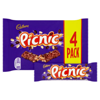 Picnic Chocolate Bar 4 Pack Multipack 152g (4 x 38g) thumbnail 3