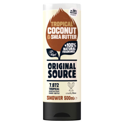 Coconut & Shea Butter Vegan Shower Gel 500ml thumbnail 2