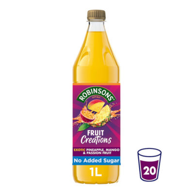 Fruit Creations Pineapple, Mango & Passion Fruit Squash 1L