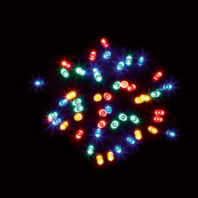 50 LEDs Multi-coloured Solar-powered String Lights 8.88m