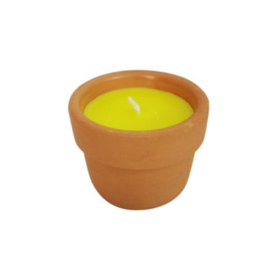Citronella Candle in Terracotta Pot 3 Pack 7x5cm