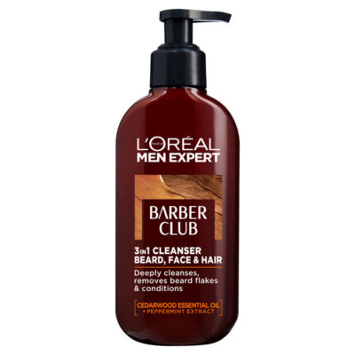 L'Oréal Men Expert Barber Club 3-in-1 Beard, Face & Hair Wash, With Cedarwood Essential Oil, 200ml thumbnail 2