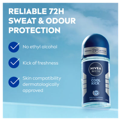 72h Cool Kick Anti-perspirant Deodorant Roll-on 50ml thumbnail 3