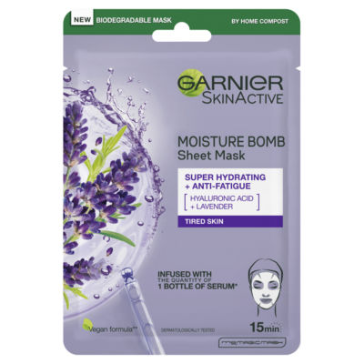 Garnier Skin Active Moisture Bomb Lavender Hydrating Sheet Mask