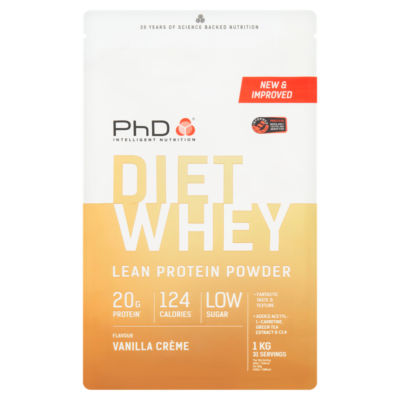 Diet Whey Vanilla Crème Lean Protein Powder 1kg thumbnail 2