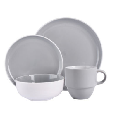 Grey Two Tone Dinner Plate