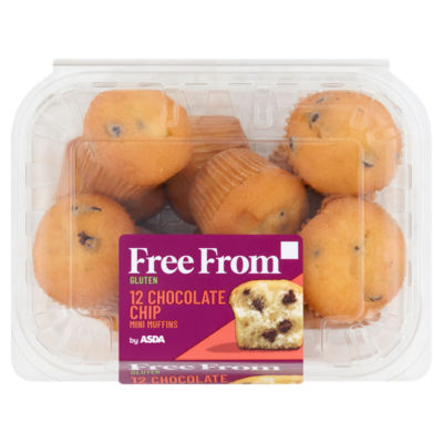 ASDA Free From 12 Chocolate Chip Mini Muffins