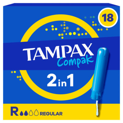 Compak Regular Tampons With Applicator x18 thumbnail 2