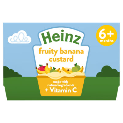 Fruity Banana Custard Dessert Pots 6+ Months 4 x 100g Baby Food thumbnail 2