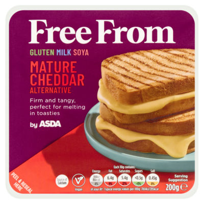 ASDA Free From Mature Cheddar Alternative 200g