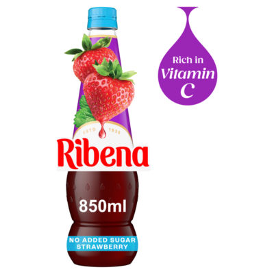 Strawberry Squash No Added Sugar 850ml thumbnail 2