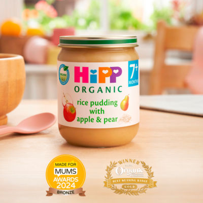HiPP Organic Rice Pudding with Apple & Pear Baby Food Jar 7+ Months 160g thumbnail 3
