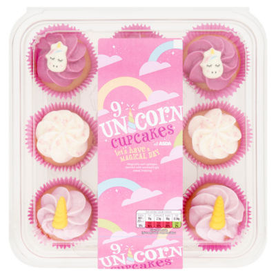 The BAKERY at ASDA 9 Unicorn Cupcakes