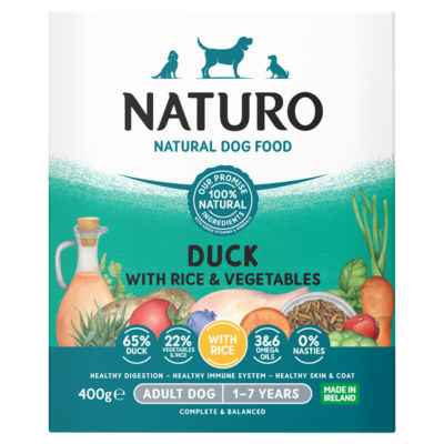 Naturo Natural Pet Food Duck with Rice and Vegetables Adult Dog 1 to 7 Years