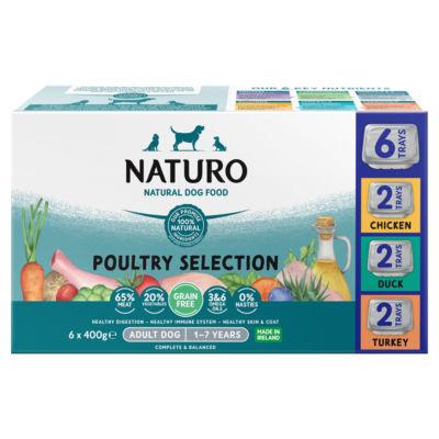 Natural Dog Food Poultry Selection Adult Dog 1-7 Years 6 x 400g thumbnail 2