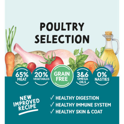 Natural Dog Food Poultry Selection Adult Dog 1-7 Years 6 x 400g thumbnail 3