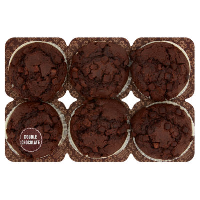 The Bakery 6 Double Choc Muffins