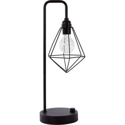 Black Geometric-Shaped Table Lamp