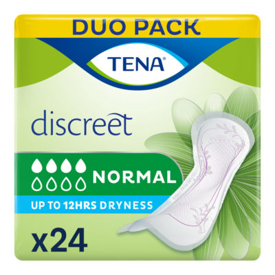 Discreet Normal Incontinence Pads Duo 24 Pack