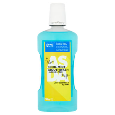 Just Essentials Alcohol Free Cool Mint Mouthwash 500ml thumbnail 2